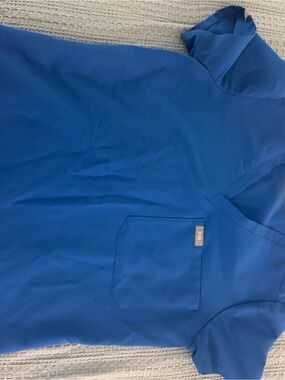 Figs Women's Scrub Top in Royal Blue